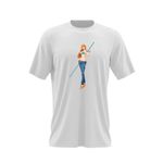 Fashion, accesorii si bijuterii - Barbati - Imbracaminte - Tricouri si bluze barbati - Tricou barbati Bad Girl Anime One Piece Nami Pirat, alb, marime 2XL - Infinity.ro