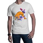 Fashion, accesorii si bijuterii - Barbati - Imbracaminte - Tricouri si bluze barbati - Tricou barbati Ben10 Clash Royale Clash of Clans Bat Dragon Alien, alb, marime 2XL - Infinity.ro