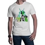 Fashion, accesorii si bijuterii - Barbati - Imbracaminte - Tricouri si bluze barbati - Tricou barbati Ben10 Hulk Yoda Master Chibi Wildmutt, alb, marime 2XL - Infinity.ro
