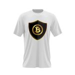 Fashion, accesorii si bijuterii - Barbati - Imbracaminte - Tricouri si bluze barbati - Tricou barbati Bitcoin Shield Blockchain, alb, marime 2XL - Infinity.ro