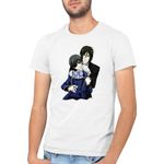 Fashion, accesorii si bijuterii - Barbati - Imbracaminte - Tricouri si bluze barbati - Tricou barbati Black Butler Ciel Sebastian Shounen Mystery, alb, marime 2XL - Infinity.ro