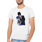 Fashion, accesorii si bijuterii - Barbati - Imbracaminte - Tricouri si bluze barbati - Tricou barbati Black Butler Ciel Sebastian Book Of Circus Demon, alb, marime 2XL - Infinity.ro