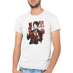 Fashion, accesorii si bijuterii - Barbati - Imbracaminte - Tricouri si bluze barbati - Tricou barbati Black Butler Ospatar Demon Curse Anime, alb, marime 2XL - Infinity.ro