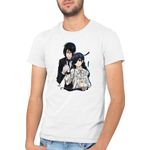 Fashion, accesorii si bijuterii - Barbati - Imbracaminte - Tricouri si bluze barbati - Tricou barbati Black Butler Sebi Ciel Protective Demon Revance, alb, marime 2XL - Infinity.ro