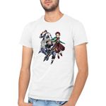 Fashion, accesorii si bijuterii - Barbati - Imbracaminte - Tricouri si bluze barbati - Tricou barbati Black Clover Asta Kimetsu no Yaiba Tanjirou JoJo Anime, alb, marime 2XL - Infinity.ro