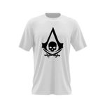 Fashion, accesorii si bijuterii - Barbati - Imbracaminte - Tricouri si bluze barbati - Tricou barbati Black Flag Assassin's Creed Logo Emblem, alb, marime 2XL - Infinity.ro