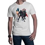 Fashion, accesorii si bijuterii - Barbati - Imbracaminte - Tricouri si bluze barbati - Tricou barbati Black Panter Thor Wonder Woman Ally, alb, marime 2XL - Infinity.ro