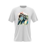 Fashion, accesorii si bijuterii - Barbati - Imbracaminte - Tricouri si bluze barbati - Tricou barbati Blackpink All Gang Team Cartoon Kpop, alb, marime 2XL - Infinity.ro