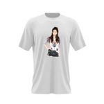 Fashion, accesorii si bijuterii - Barbati - Imbracaminte - Tricouri si bluze barbati - Tricou barbati Blackpink Jisoo South Korea Kpop, alb, marime 2XL - Infinity.ro