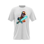 Fashion, accesorii si bijuterii - Barbati - Imbracaminte - Tricouri si bluze barbati - Tricou barbati Blaze Fortnite Minecraft Diamond Sabie, alb, marime 2XL - Infinity.ro