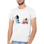 Fashion, accesorii si bijuterii - Barbati - Imbracaminte - Tricouri si bluze barbati - Tricou barbati Bluey Dad Children Family Cartoon All Ages Games, alb, marime 2XL - Infinity.ro