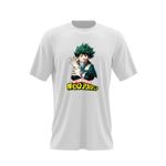 Fashion, accesorii si bijuterii - Barbati - Imbracaminte - Tricouri si bluze barbati - Tricou barbati Boku no Hero Academia Deku Anime Manga, alb, marime 2XL - Infinity.ro