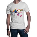 Fashion, accesorii si bijuterii - Barbati - Imbracaminte - Tricouri si bluze barbati - Tricou barbati Bomberman Logo Jump Multiplayer Action Timer, alb, marime 2XL - Infinity.ro