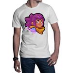 Fashion, accesorii si bijuterii - Barbati - Imbracaminte - Tricouri si bluze barbati - Tricou barbati Brawl Stars Shelly Throphy Road Fighter Tank Weapon, alb, marime 2XL - Infinity.ro