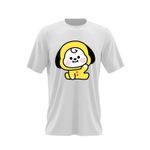 Fashion, accesorii si bijuterii - Barbati - Imbracaminte - Tricouri si bluze barbati - Tricou barbati Bt21 Chimmy BTS Kpop Bebe, alb, marime 2XL - Infinity.ro