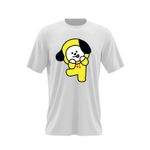 Fashion, accesorii si bijuterii - Barbati - Imbracaminte - Tricouri si bluze barbati - Tricou barbati BT21 Chimmy BTS Kpop Plus Cute, alb, marime 2XL - Infinity.ro