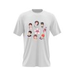 Fashion, accesorii si bijuterii - Barbati - Imbracaminte - Tricouri si bluze barbati - Tricou barbati BTS All Crew Gang Flower, alb, marime 2XL - Infinity.ro