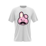 Fashion, accesorii si bijuterii - Barbati - Imbracaminte - Tricouri si bluze barbati - Tricou barbati BTS Pink Bunny, alb, marime 2XL - Infinity.ro