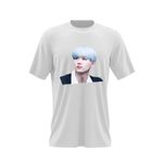 Fashion, accesorii si bijuterii - Barbati - Imbracaminte - Tricouri si bluze barbati - Tricou barbati BTS Suga Agust D, alb, marime 2XL - Infinity.ro