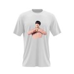 Fashion, accesorii si bijuterii - Barbati - Imbracaminte - Tricouri si bluze barbati - Tricou barbati BTS Suga Love Sign Hand, alb, marime 2XL - Infinity.ro