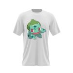 Fashion, accesorii si bijuterii - Barbati - Imbracaminte - Tricouri si bluze barbati - Tricou barbati Bulbasaur Pokemon Minecraft, alb, marime 2XL - Infinity.ro