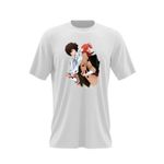 Fashion, accesorii si bijuterii - Barbati - Imbracaminte - Tricouri si bluze barbati - Tricou barbati Bungo Stray  Dogs Osamu Dazai Plush Detectiv, alb, marime 2XL - Infinity.ro