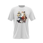 Fashion, accesorii si bijuterii - Barbati - Imbracaminte - Tricouri si bluze barbati - Tricou barbati Bungo Stray Dogs All Team Ghilda Anime, alb, marime 2XL - Infinity.ro