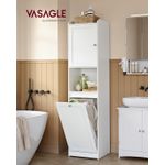 Casa si Gradina - Mobilier - Mobilier baie - Corpuri baie - Dulap baie inalt cu cos rufe detasabil, cu usa si rafturi, 40x40x170 cm, alb - Infinity.ro