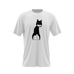 Fashion, accesorii si bijuterii - Barbati - Imbracaminte - Tricouri si bluze barbati - Tricou barbati Cartoon Cat Lazy, alb, marime 2XL - Infinity.ro