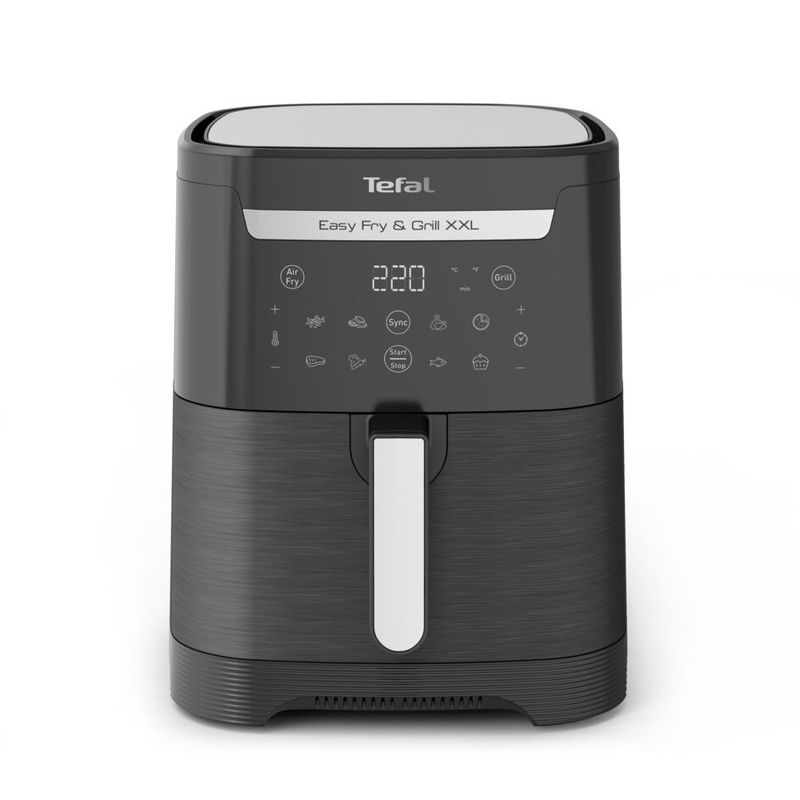 Electronice si Electrocasnice - Electrocasnice bucatarie - Aparate de gatit & desert - Friteuze - Air fryer 2 in 1 cu aer cald si gratar Tefal Easy Fry & Grill XXL EY801815 , 8 programe, 6.3 L, 2 zone de gatire - Infinity.ro