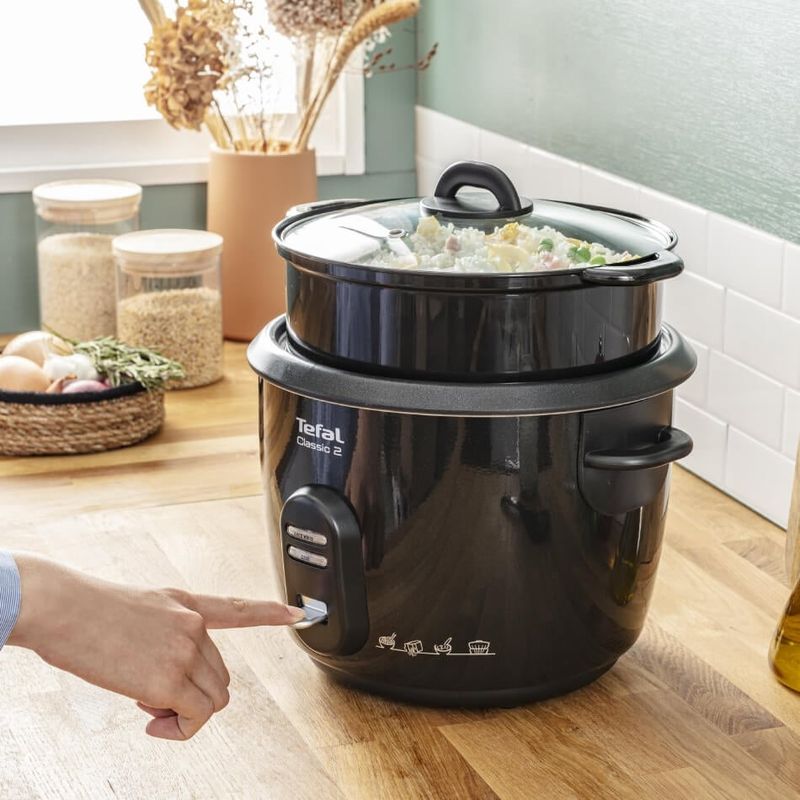 Electronice si Electrocasnice - Electrocasnice bucatarie - Aparate de gatit & desert - Multicooker - Aparat de gatit multifunctional Tefal Classic 2 RK103811, 600W, multicooker cu 3 programe de gatit, capacitte vas 5L - Infinity.ro