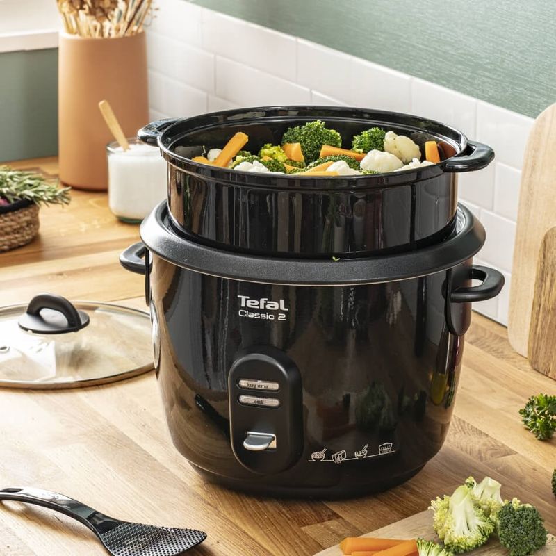 Electronice si Electrocasnice - Electrocasnice bucatarie - Aparate de gatit & desert - Multicooker - Aparat de gatit multifunctional Tefal Classic 2 RK103811, 600W, multicooker cu 3 programe de gatit, capacitte vas 5L - Infinity.ro