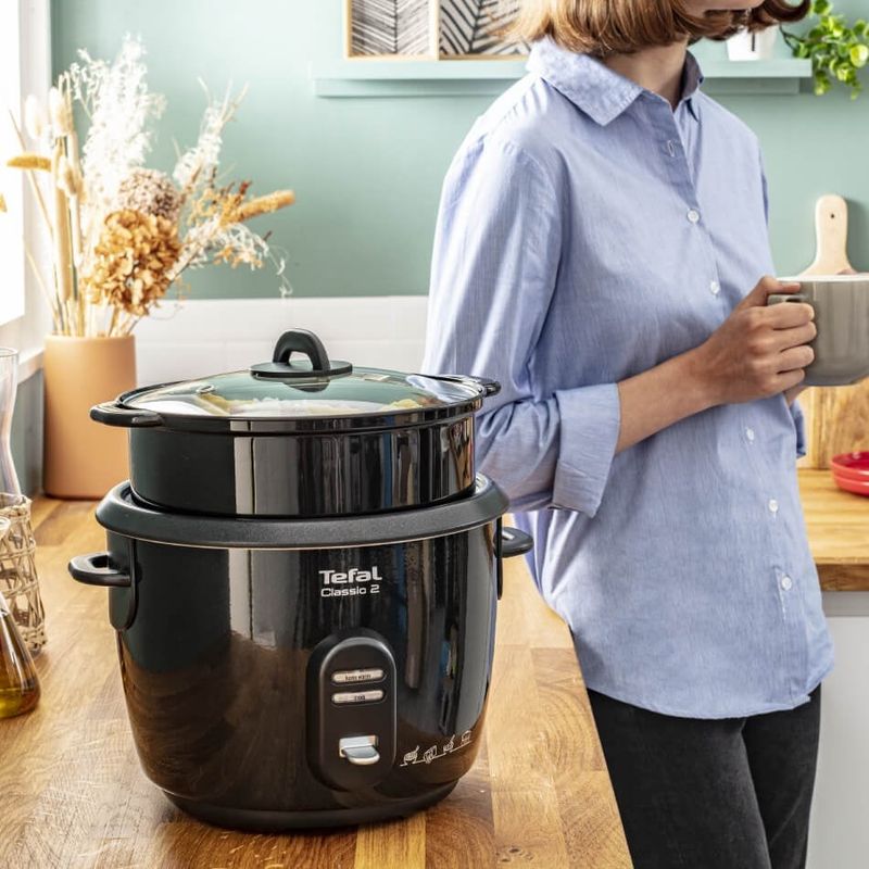 Electronice si Electrocasnice - Electrocasnice bucatarie - Aparate de gatit & desert - Multicooker - Aparat de gatit multifunctional Tefal Classic 2 RK103811, 600W, multicooker cu 3 programe de gatit, capacitte vas 5L - Infinity.ro