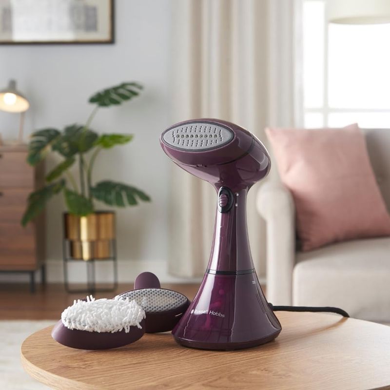 Electronice si Electrocasnice - Ingrijirea tesaturilor - Aparate de calcat cu aburi - Aparat de aburit haine Russell Hobbs 27410-56 Steam Genie Colour Control, 1800W, 2 setari abur, antibacterian 99.9% - Infinity.ro