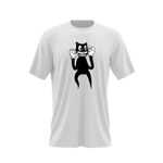 Fashion, accesorii si bijuterii - Barbati - Imbracaminte - Tricouri si bluze barbati - Tricou barbati Cartoon Cat Scary Minecraft, alb, marime 2XL - Infinity.ro