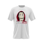Fashion, accesorii si bijuterii - Barbati - Imbracaminte - Tricouri si bluze barbati - Tricou barbati Casa de Papel Bella Ciao Mafia Rebel, alb, marime 2XL - Infinity.ro