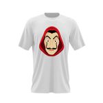 Fashion, accesorii si bijuterii - Barbati - Imbracaminte - Tricouri si bluze barbati - Tricou barbati Casa de Papel VIP Anonymous Mafia, alb, marime 2XL - Infinity.ro