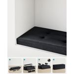 Casa si Gradina - Mobilier - Scaune si fotolii - Tabureti - Bancuta pliabila cu spatiu de depozitare, catifea matlasata, 38x110x38 cm, capacitate 300 kg, negru - Infinity.ro