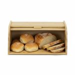 Casa si Gradina - Bucatarie si vesela - Organizare si depozitare bucatarie - Cutii alimentare - Cutie pentru paine din bambus cu capac glisant, raft superior, 38x28x18 cm, bambus natur maro - Infinity.ro