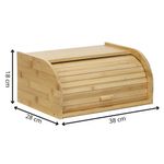Casa si Gradina - Bucatarie si vesela - Organizare si depozitare bucatarie - Cutii alimentare - Cutie pentru paine din bambus cu capac glisant, raft superior, 38x28x18 cm, bambus natur maro - Infinity.ro