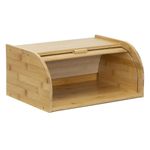 Casa si Gradina - Bucatarie si vesela - Organizare si depozitare bucatarie - Cutii alimentare - Cutie pentru paine din bambus cu capac glisant, raft superior, 38x28x18 cm, bambus natur maro - Infinity.ro