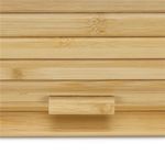 Casa si Gradina - Bucatarie si vesela - Organizare si depozitare bucatarie - Cutii alimentare - Cutie pentru paine din bambus cu capac glisant, raft superior, 38x28x18 cm, bambus natur maro - Infinity.ro
