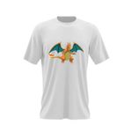 Fashion, accesorii si bijuterii - Barbati - Imbracaminte - Tricouri si bluze barbati - Tricou barbati Charizard Pokemon Dragon, alb, marime 2XL - Infinity.ro