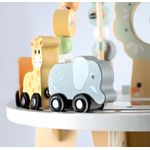 Jucarii, Copii si Bebe - Jucarii si jocuri - Jucarii bebelusi - Jucarii interactive bebelusi - Masuta interactiva din lemn pentru copii cu labirint si jocuri motorii, 54 cm, multicolor - Infinity.ro
