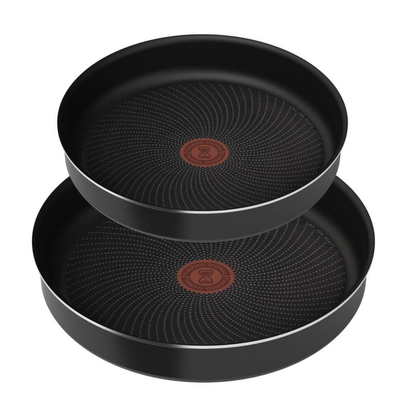 Casa si Gradina - Bucatarie si vesela - Vase pentru gatit - Tigai si seturi - Set de 3 piese Tefal Ingenio Generous Cook L3129053, tigaie de 22/26 cm, maner detasabil, indicator Thermo Signal - Infinity.ro