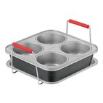 Casa si Gradina - Bucatarie si vesela - Vase pentru gatit - Tavi copt - Set de 3 accesorii Tefal Dail'Easy J701S344 pentru friteuze de 4.6 L, invelis antiaderent, otel carbon, tava perforata - Infinity.ro