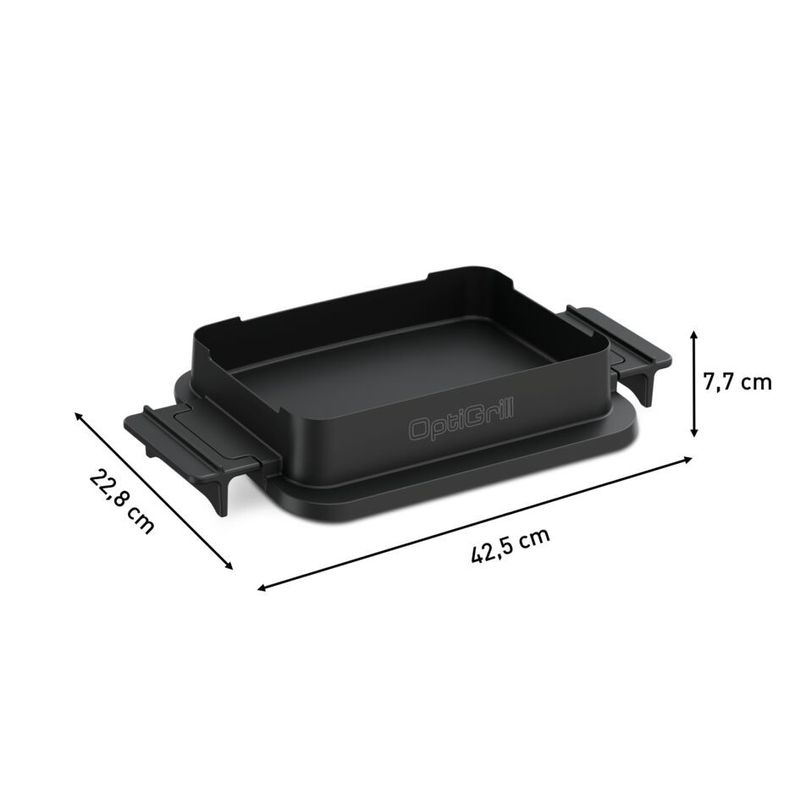 Casa si Gradina - Bucatarie si vesela - Vase pentru gatit - Tavi copt - Accesoriu tava pentru coacere Tefal Snacking & Baking XA732810, 1.6 L, compatibil cu gratarul electric OptiGrill 4 in 1 - Infinity.ro