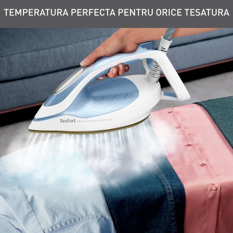 Electronice si Electrocasnice - Ingrijirea tesaturilor - Statii de calcat - Statie de calcat de inalta presiune Tefal Pro Express Ultimate GV9710E0, 3000W, 7.6 bari, jet de abur 580 g/min, abur - Infinity.ro