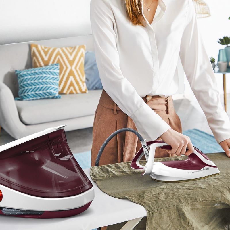 Electronice si Electrocasnice - Ingrijirea tesaturilor - Statii de calcat - Statie de calcat Tefal Pro Express Ultimate GV9711E0, 3000W, 7,5 bari, jet de abur 590 g/min, abur variabil 0-155 - Infinity.ro