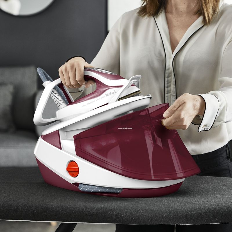 Electronice si Electrocasnice - Ingrijirea tesaturilor - Statii de calcat - Statie de calcat Tefal Pro Express Ultimate GV9711E0, 3000W, 7,5 bari, jet de abur 590 g/min, abur variabil 0-155 - Infinity.ro
